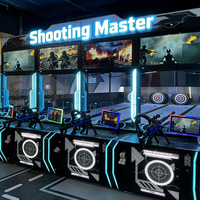 Machine de jeu de tir commerciale à monnayeur pour 4 joueurs, jeu d'arcade avec armes réalistes et lumières clignotantes pour les fêtes