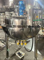 Marmite de cuisson industrielle en acier inoxydable, mélangeur de sirop, chaudière basculante à chauffage électrique, marmite à double enveloppe
