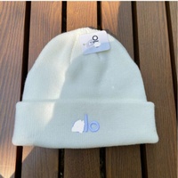 Bonnet unisexe décontracté chaud en coton brodé 100 % avec motif lettres, style automne/hiver, polyvalent et assorti, tendance européenne et américaine
