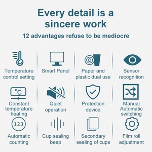 Máquina Selladora de Vasos de Plástico y Papel para Bebidas, Jugos, Leche y Té de Burbujas, Semiautomática, Comercial, de 90/95 mm - Product Image 5