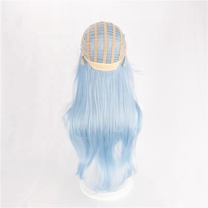 Peluca Larga y Rizada Azul Claro de 60 cm al por Mayor, Peluca de Cosplay de Anime Sintética de <span class=keywords><strong>Rimuru</strong></span> Tempest, Peluca para Fiesta de Halloween - Product Image 6