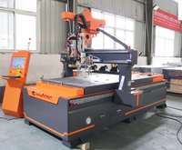 Nuevo carrusel de centro de procesamiento de madera terminado, 12 piezas, cambiador movible, revista, enrutador CNC ATC CA-1325