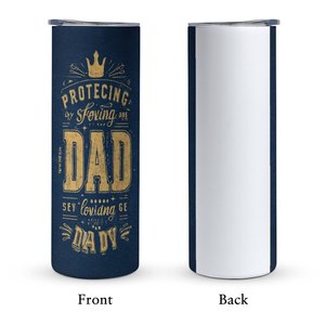 Vaso de acero inoxidable de 20 oz con aislamiento al vacío, diseño de logotipo personalizado, regalo para papá - Product Image 2