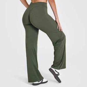 Leggings de sport OEM sans couture, taille haute, push-up, tendance, personnalisés, pour femme, avec effet froncé, coupe large, pour le yoga et le fitness - Product Image 3