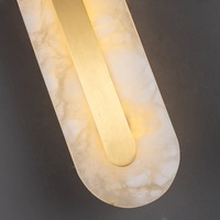 Lampe murale moderne en cuivre et albâtre avec lumière LED pour la décoration de la pièce