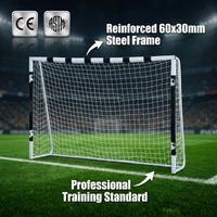 But de football pliable en acier durable IUNNDS 300x200x90cm pour usage extérieur, jardin et maison