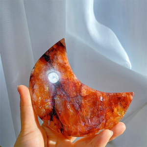Figurine sculptée en quartz rouge feu, sculpture ronde, décoration Feng Shui pour la maison, objet de collection artisanal, vente en gros - Product Image 2