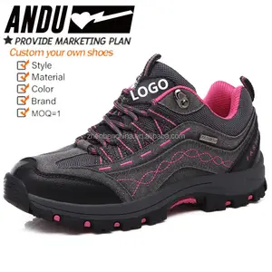 Venta al por mayor zapatos de escalada de montaña de las mujeres zapatos de senderismo al aire libre Jogging Running impermeable Trekking Zapatos para las mujeres