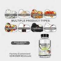Gélules d'huile de nigelle HDK OEM ODM, complément alimentaire pour la santé immunitaire, antioxydant, articulations et peau, Nigella Sativa, marque privée, vente en gros
