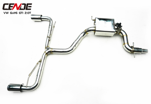 Nieuwe roestvrijstalen uitlaatdemper voor Golf 6 GTI 2.0T met carbon fiber uiteinde en spiegelpolijste afwerking - Product Image 5