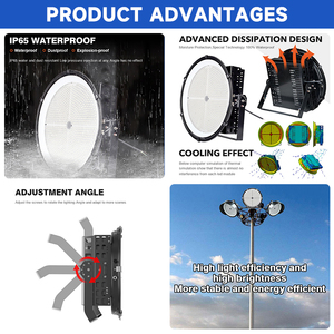 Deporte campo de fútbol estadio Ip65 impermeable al aire libre de aluminio 300W <span class=keywords><strong>400W</strong></span> 500W 600W Led Luz de mástil alto - Product Image 3