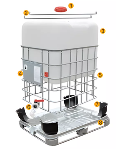 Contenedor de Plástico IBC para Productos Químicos con Palé Metálico Compuesto/Base de Acero/Bandeja Metálica - Product Image 6