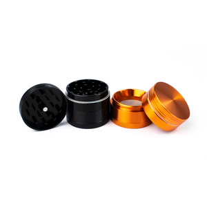 4-Layer Aluminum Alloy <b>Herb</b> <b>Grinder</b> Round Black Modern Style for Dry <b>Herb</b> Grinding - Product Image 6
