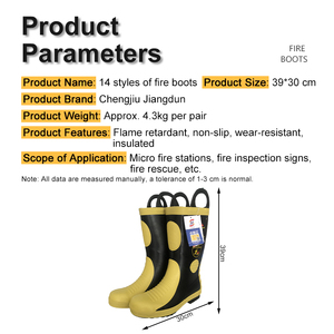 Bottes <span class=keywords><strong>de</strong></span> protection en caoutchouc pour pompiers, pour l'extinction des incendies - Product Image 4