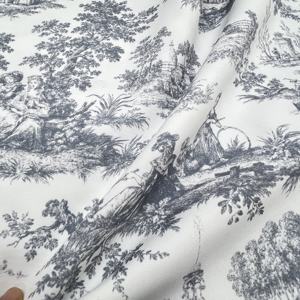 Tissu toile de Jouy imprimé léopard <span class=keywords><strong>jungle</strong></span> bleu, motif couleur personnalisé, pour textile de maison, <span class=keywords><strong>ameublement</strong></span> et sacs - Product Image 3