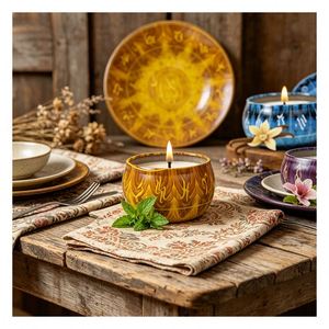 Vela Aromática de Soya de Diseño en Recipiente de Lujo con Caja para Fragancia del Hogar, Marca Propia, Venta al Por Mayor Premium - Product Image 4