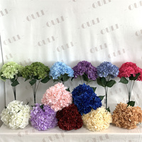 Q-1458 Pengiriman Cepat Bunga Hydrangea Sutra Buatan 5 Cabang Bunga Hydrangea Sutra untuk Dekorasi Pernikahan