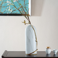SANLOREN design de mode pour la décoration de bureau de bureau meilleur pour les cadeaux présents ornement de couleur blanche en céramique de style moderne