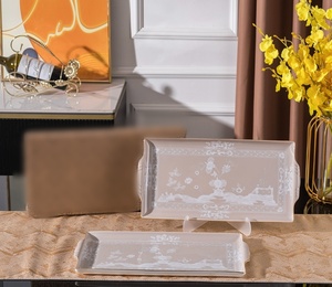 Juego de 2 Platos Cuadrados Americanos al por Mayor - Nuevo Diseño para Vajilla de Boda, Regalo de Vajilla para Cena - Product Image 1