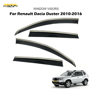 Set di 4 Deflettori Vento per Finestrini Auto, Nastro Adesivo <span class=keywords><strong>Nero</strong></span> Fumé, per Renault <span class=keywords><strong>Dacia</strong></span> <span class=keywords><strong>Duster</strong></span> 2010-2016, Fornitura Diretta dalla Fabbrica |   OEM - Product Image 2