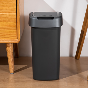 Sáng Tạo Đôi Mở Nắp Thùng Rác Có Thể Lắc Nắp Báo Chí Hẹp Khe Vệ Sinh Xô Hộ Gia Đình Nhà Bếp Lưu Trữ Giấy Giỏ 10L <span class=keywords><strong>PP</strong></span> - Product Image 3