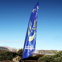 Personnalisé 2m 3m 4m Plume Larme Plage Drapeau Publicité Extérieure Oriflamme Base Vente Signe Promotionnel Drapeaux Kit Stand