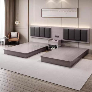 Custom Hotel Standard Room Bedroom Furniture Single Bed <b>Combination</b> with Cabinetry for Express Hotel Use - Product Image 3