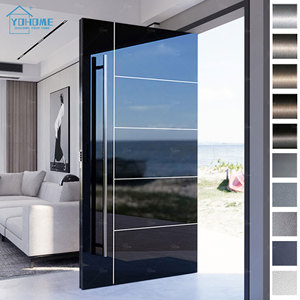 Fabricant chinois de premier plan, portes pivotantes principales en acier inoxydable modernes de style anglais, portes métalliques extérieures, portes d'entrée pour maisons - Product Image 4