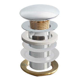 WaiiHO 022 Bonde de lavabo en laiton chromé avec trop-plein et panier de vidange pour éviers de cuisine - Product Image 4