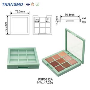 Boîte à poudre en gros, emballage de palette de fards à paupières en plastique transparent, conteneur de blush rose en plastique, étui à poudre - Product Image 2