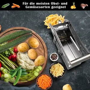Stainless Steel French Fries Slicer <b>Vegetable</b> Food Cut Pieces Machine Heavy Duty <b>Cutter</b> For Potato Kitchen Gadgets Potato Slicer - Product Image 2