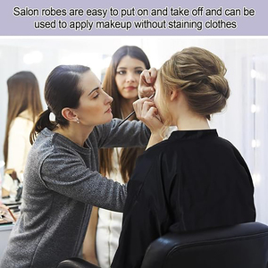 <span class=keywords><strong>Bata</strong></span> de Peluquería de Alta Calidad <span class=keywords><strong>para</strong></span> Salón de Belleza, Impermeable, de Poliéster, <span class=keywords><strong>para</strong></span> Corte de Cabello, Tipo Kimono, con Logotipo - Product Image 3