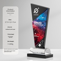 Trophée en cristal personnalisé |   Récompense de champion avec gravure gratuite |   Cadeau d'honneur pour la compétition d'entreprise
