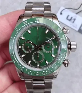 นาฬิกาหรูสำหรับผู้ชายนาฬิกาเซรามิกไพลินสีดำสีทองสีเขียว904L กลไกอัตโนมัตินาฬิกาข้อมือผู้ชายสแตนเลส - Product Image 5