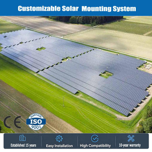 Support solaire au sol en aluminium avec conception de fondation, anti-  Support PV anti-rouille pour utilisation extérieure à long terme - Product Image 2