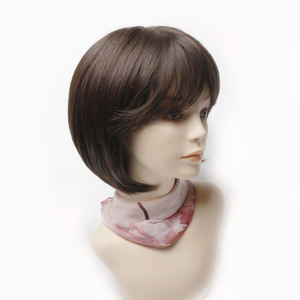 Memory Cap Hand Tied Body Wave Bob Human Mix Natural Black Brown Monofilament Lightweight Breathable Summer - Product Image 5