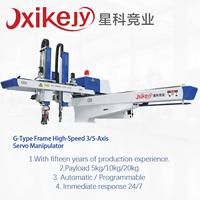 Nouveau robot servo 5 axes polyvalent pour les distributeurs de machines de moulage par injection, doté d'une course personnalisable et d'une base surélevée