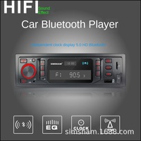 Radio para Camión y Auto de 12V/24V con Bluetooth, Reproductor de MP3 y CD, Puerto USB, Control por Voz y Pantalla de Reloj - 1 Año de Garantía