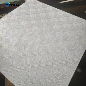 Plaques de plafond décoratives en PVC noir 4x2, lambris de plafond en PVC, plaques de plafond en plâtre pour entrepôt - Product Image 2