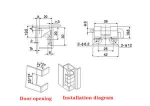 Charnière de roulement de <span class=keywords><strong>porte</strong></span> en alliage de zinc charnière intérieure de boulon de baril de loquet caché amovible pour le matériel d'armoire électrique de boîte de commande de commutateur - Product Image 5
