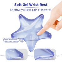 Tapis de clavier transparent en forme d'ours de dessin animé en cristal violet Kawaii, tapis de souris transparent en gel pour PC, tapis de souris de jeu pour la maison et le bureau