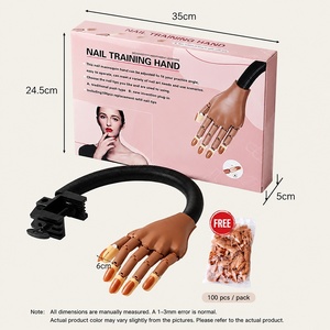 Maniquí de <span class=keywords><strong>Uñas</strong></span> Portátil, Removible, Profesional, de Acrílico con Succión Magnética, Articulaciones Flexibles, Abrazadera de Escritorio, Logotipo Personalizable - Product Image 5