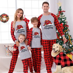 2026 Ensembles de Pyjamas de Noël Pyjamas Personnalisés Imprimés Pantalons Adultes Filles Enfants Bébés Cadeau Pyjamas de Noël Assortis pour la Famille - Product Image 1