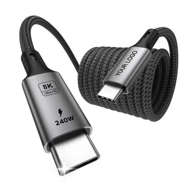 UNIEAN 2M 3M Factory Wholesale 40Gbps Usb4.0 Cable 8k Type C Usb Fast Charging Cable 100W 240W USB C Data Cables for iphone
