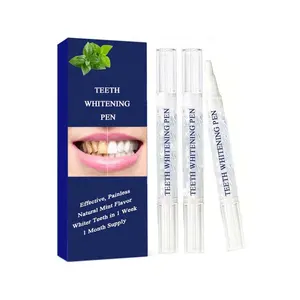 NEW Mouth Freshening Effective Painless Teeth Whitening Pen Natural Mint Flavor Whiter Teeth In 1 Week 1 Month Supply For Stains