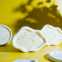 Assiette en céramique en forme de nuage au Design Unique, assiette en céramique pour les fruits