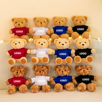 Jouets en peluche personnalisés, logo sur mesure, design d'animaux d'anime, ours en peluche doux avec vêtements, poupées en peluche personnalisées