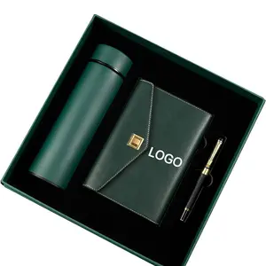 Luxe Cadeau Relatiegeschenkset 5 In 1 Voor Relatiegeschenken Inclusief Tasbox Notebookpen En Fles