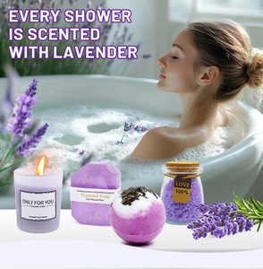 Coffret Cadeau Bain : Diffuseur de Douche, Bougie Parfumée, Savon Lavande et Herbes 100ml – Cadeau d'Anniversaire pour Femme - Product Image 5