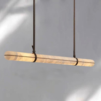Suspension en albâtre linéaire de style espagnol pour îlot de cuisine, salle à manger et comptoir de bar